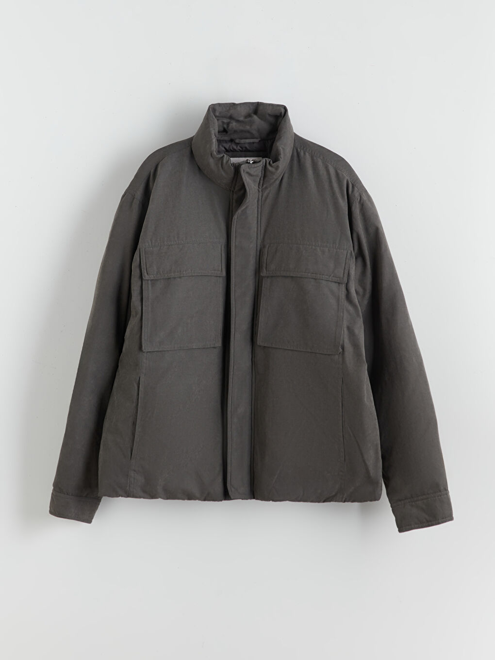 Мужская куртка стандартного кроя с воротником-трубой-5