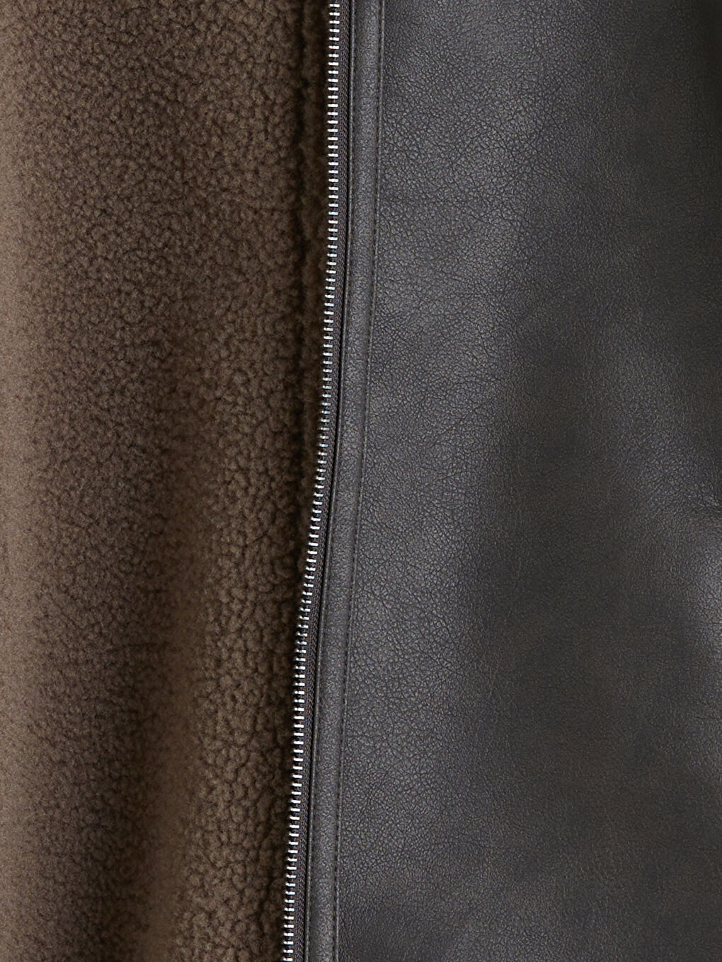 Man BROWN Faux Leather Coat-7