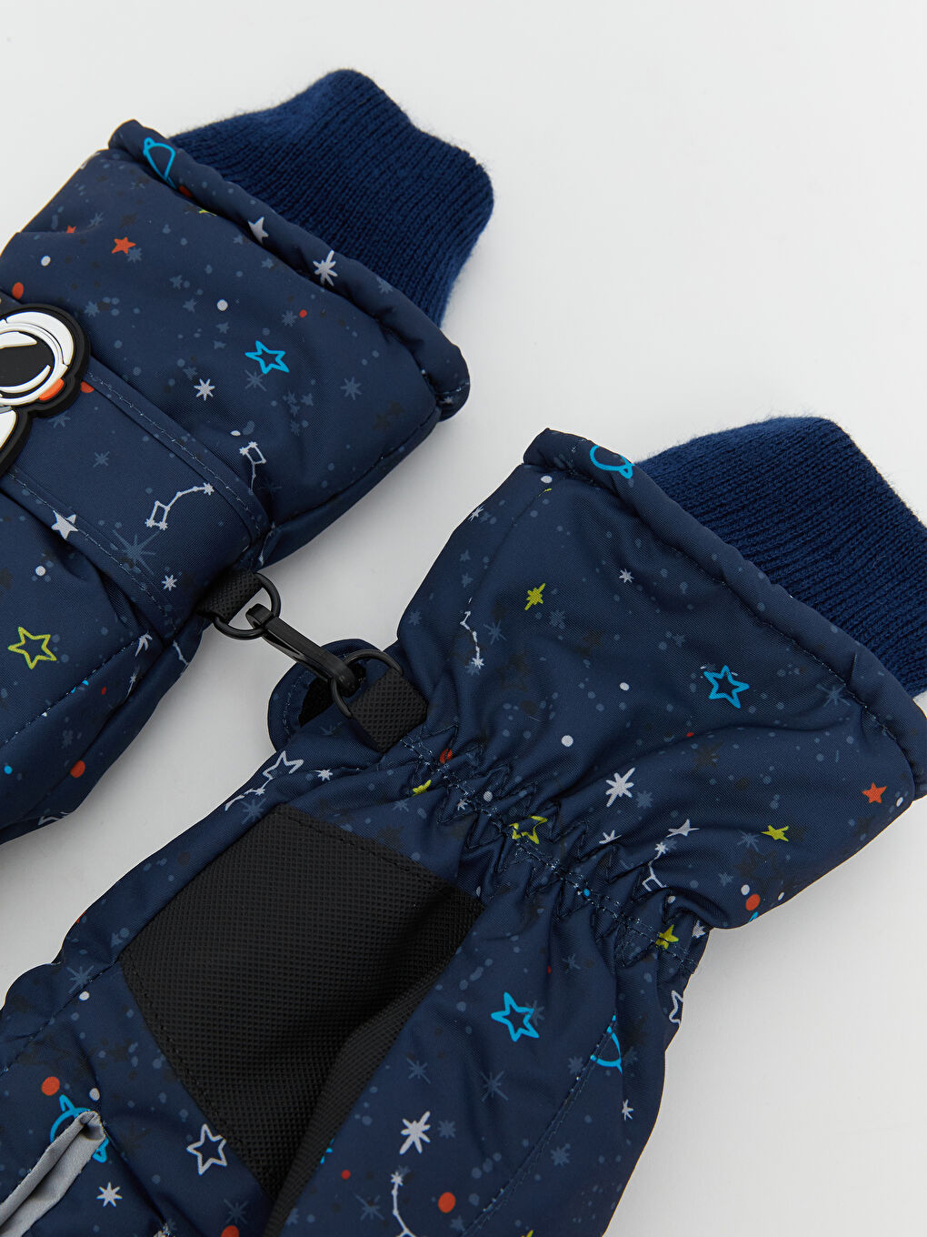 Lacivert Baskılı Erkek Çocuk Kar Eldiveni-2