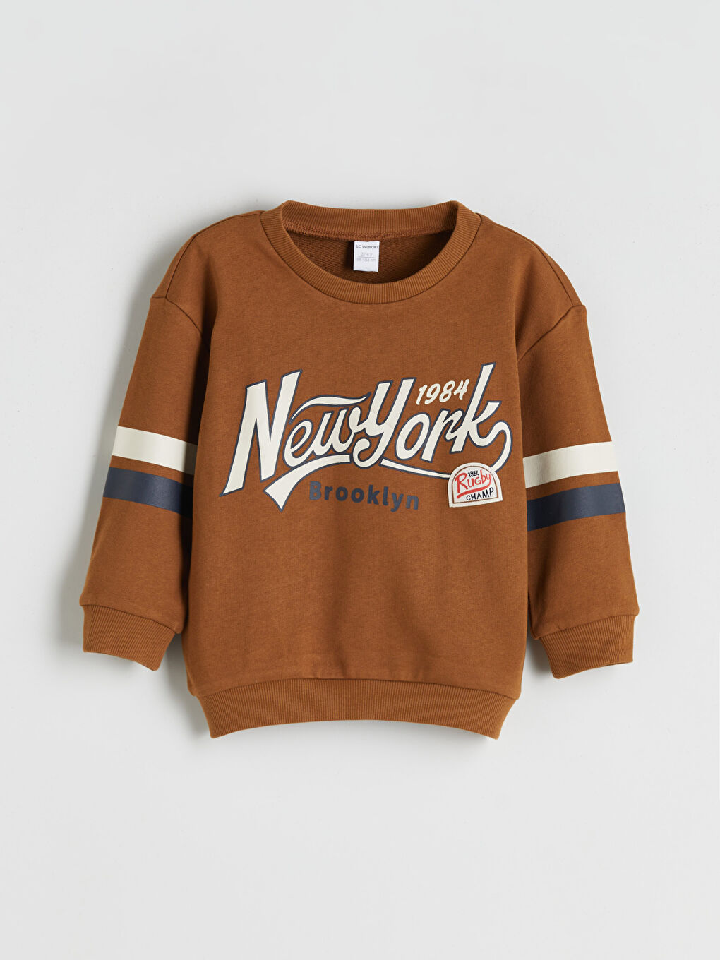 LCW Kids Crew Neck Printed Long Sleeve Baby Boys' Sweatshirt -W5HU28Z1-R1N
