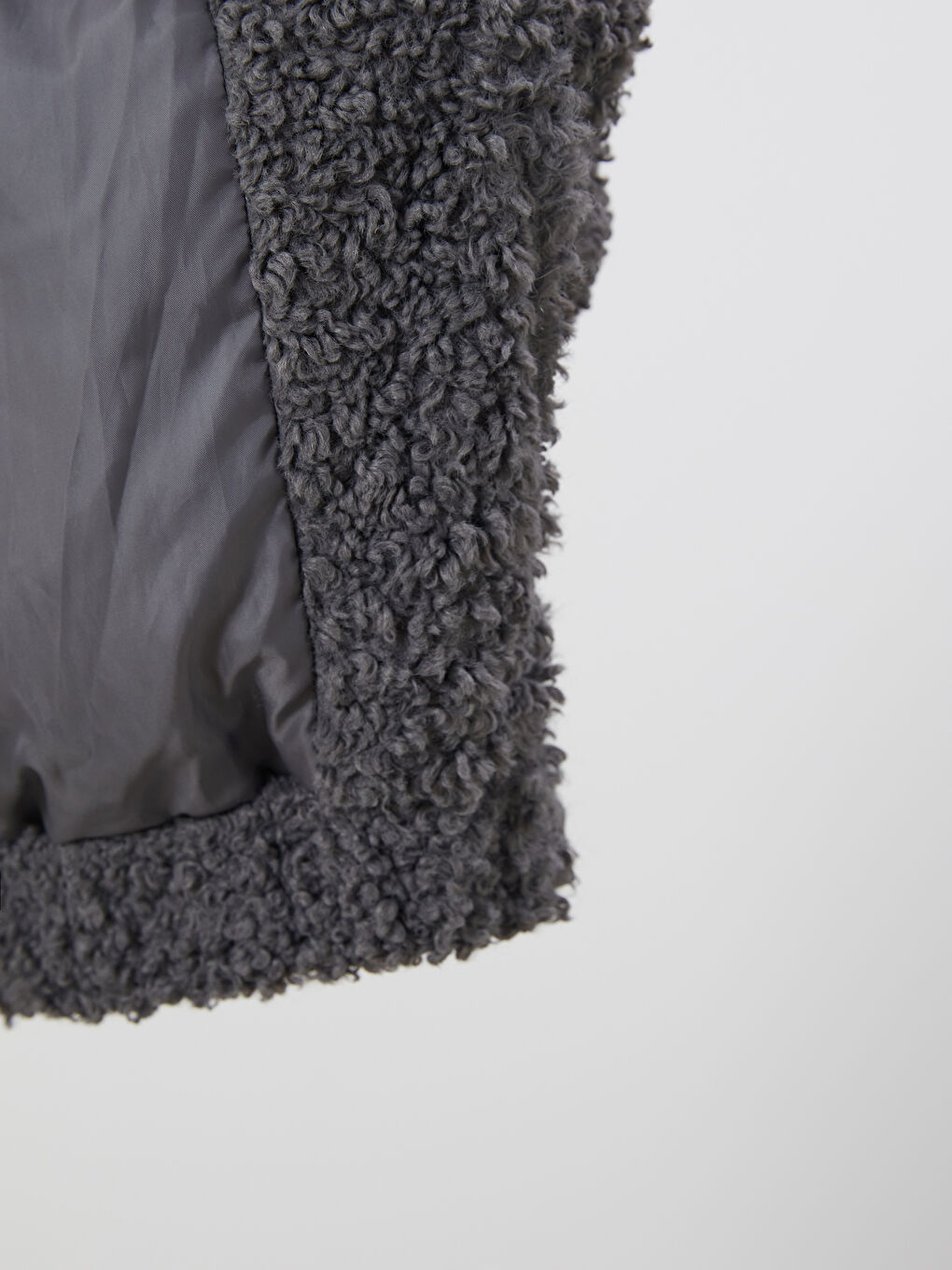Funnel Neck Women's Plush Coat-3