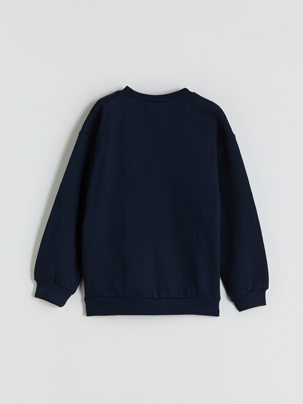 Lacivert Bisiklet Yaka Baskılı Erkek Çocuk Sweatshirt-2