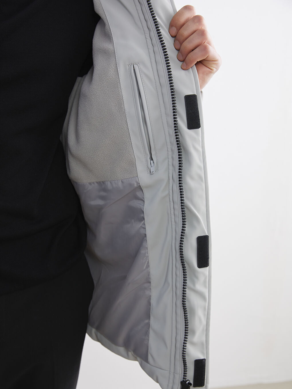 ерлерге арналған стандартты пішім капюшонды пальто-3