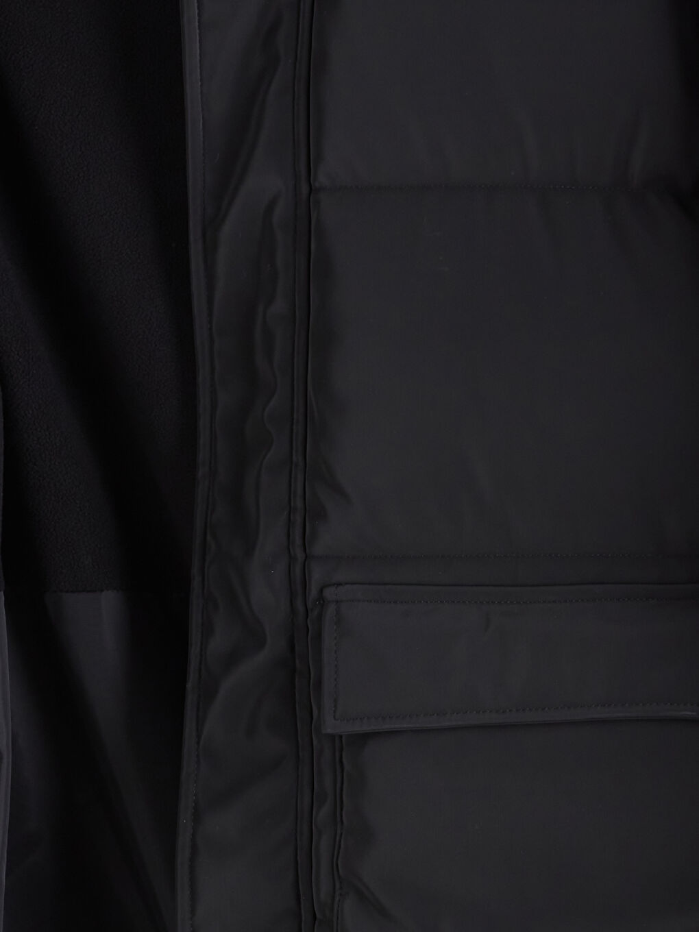 Siyah Standart Kalıp Kapüşonlu Erkek Mont-6