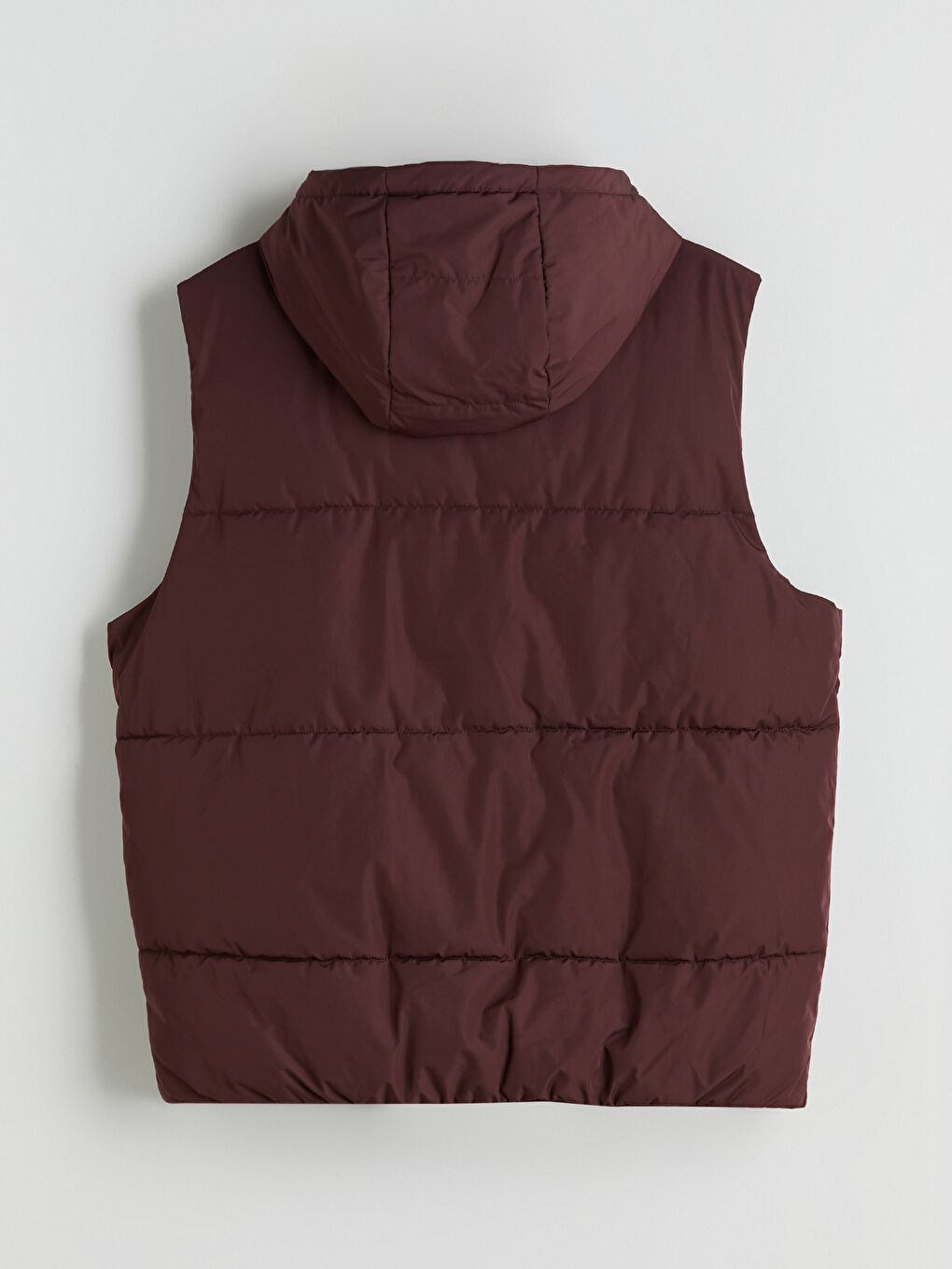 Bordo Standart Kalıp Kapüşonlu Erkek Şişme Yelek-7