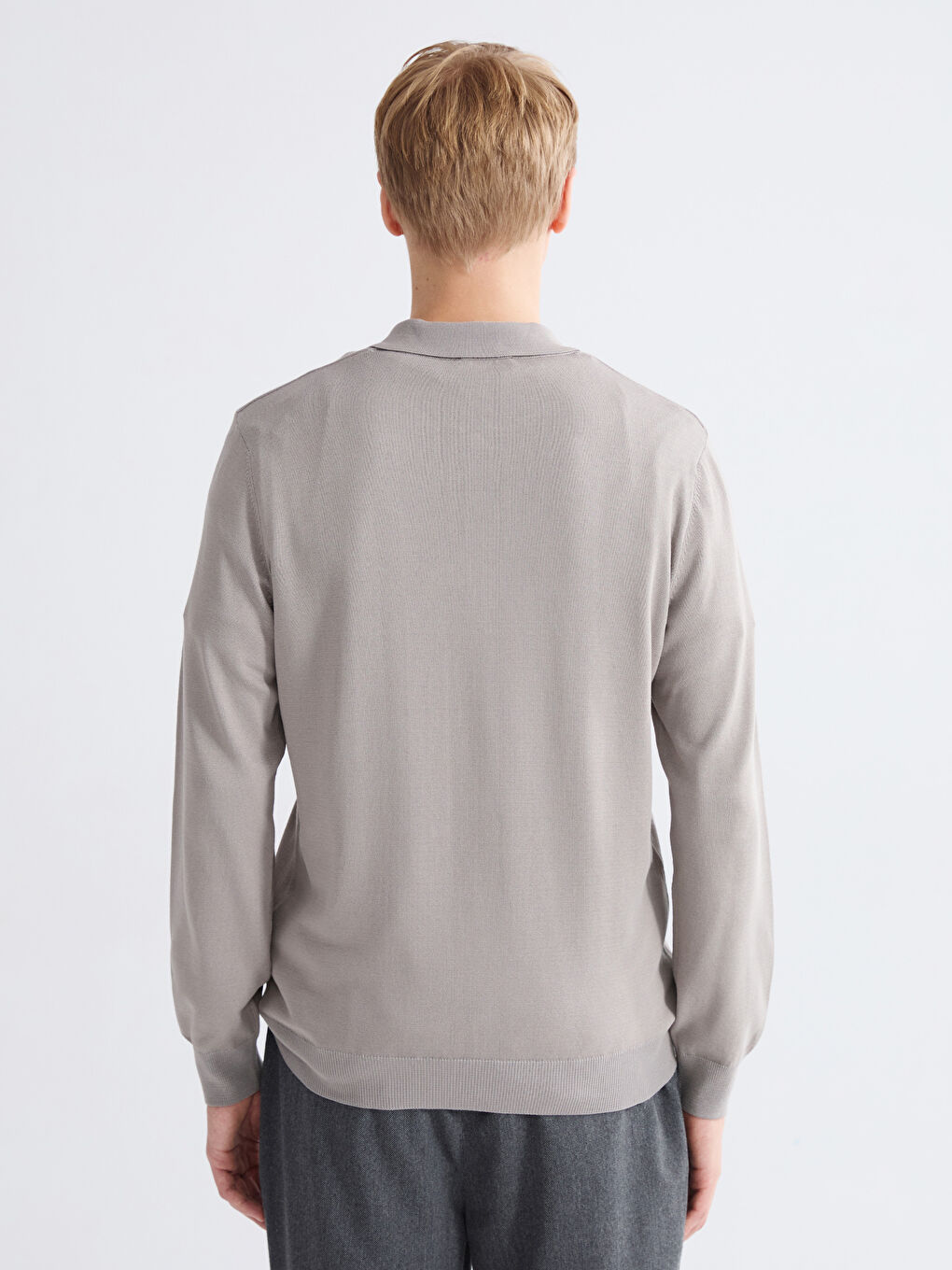 Polo Neck Men's Knitwear Sweater-3