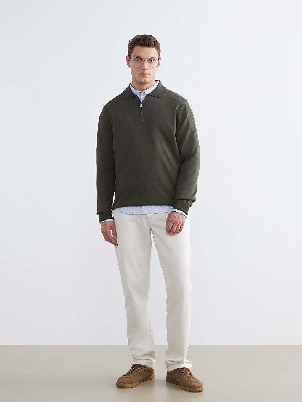 Muškarac TAMNO ZELENA Džemper -1