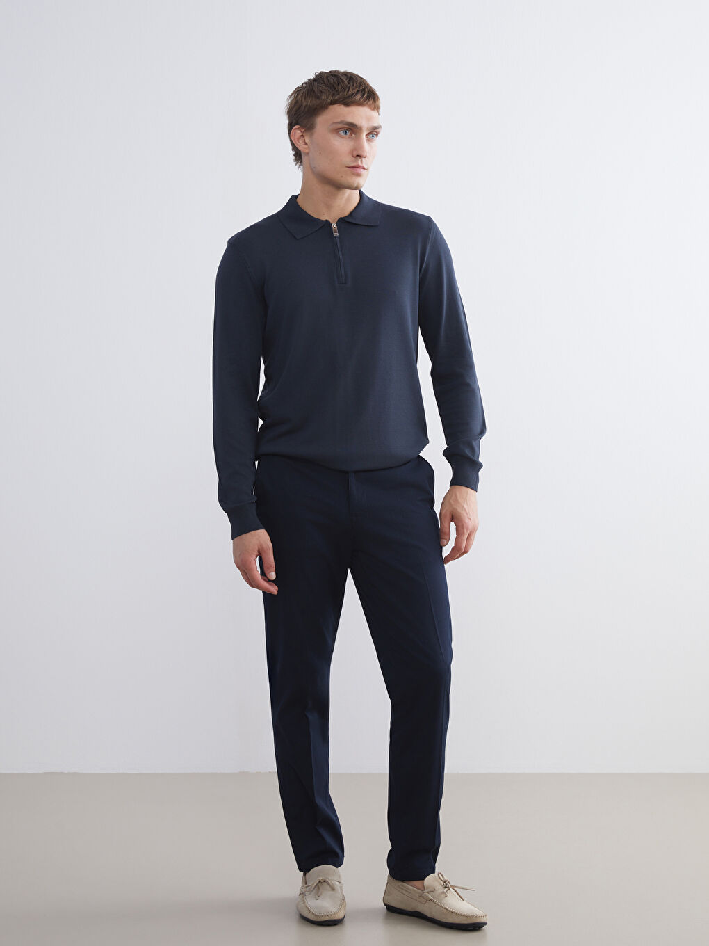 Polo Neck Men's Knitwear Sweater-1