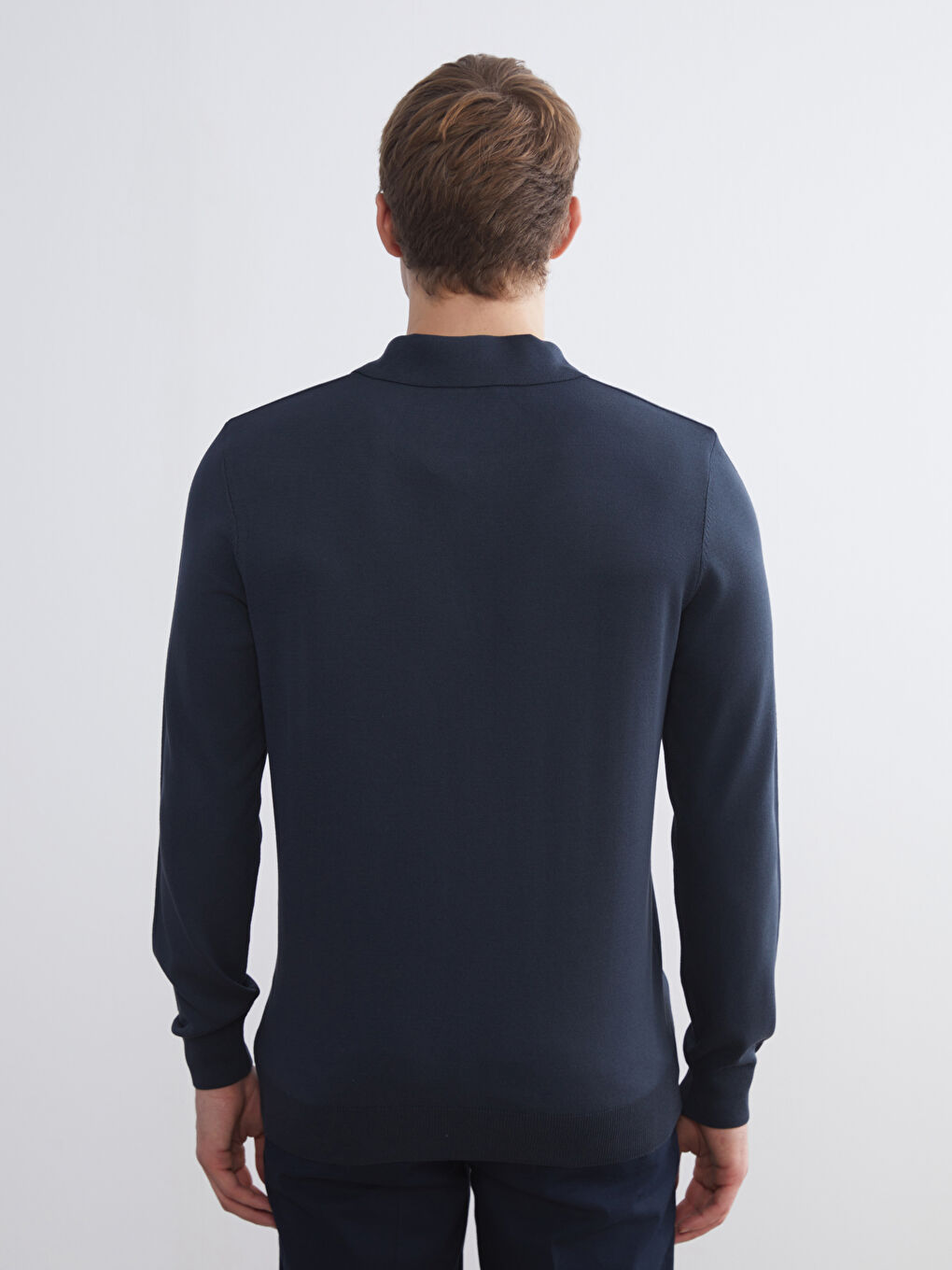 Polo Neck Men's Knitwear Sweater-3