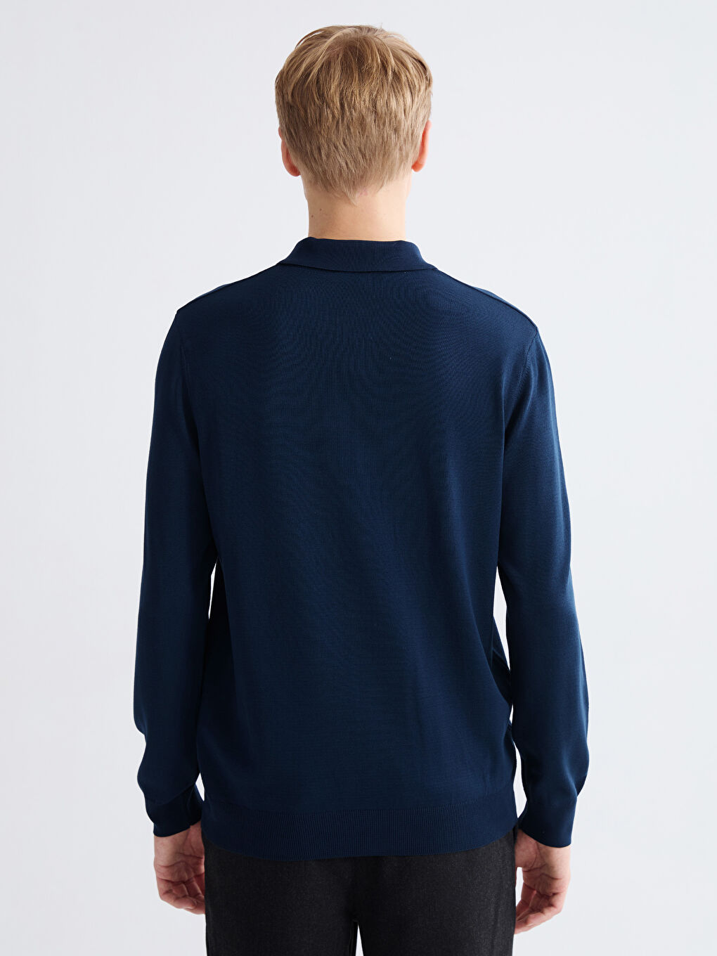 Polo Neck Men's Knitwear Sweater-3