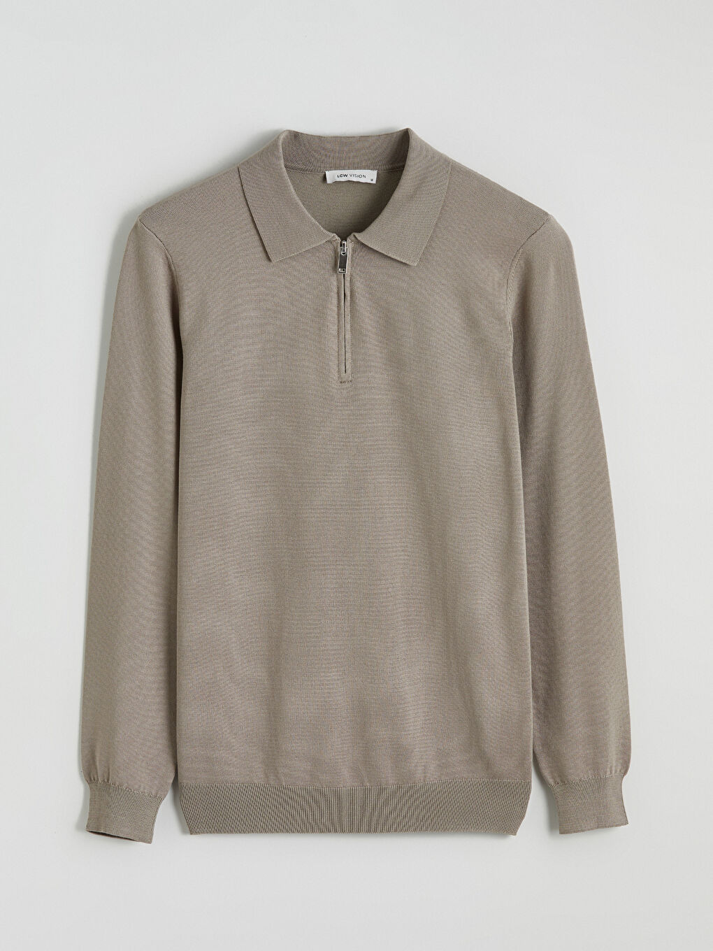 Kahverengi Polo Yaka Erkek Triko Kazak-4