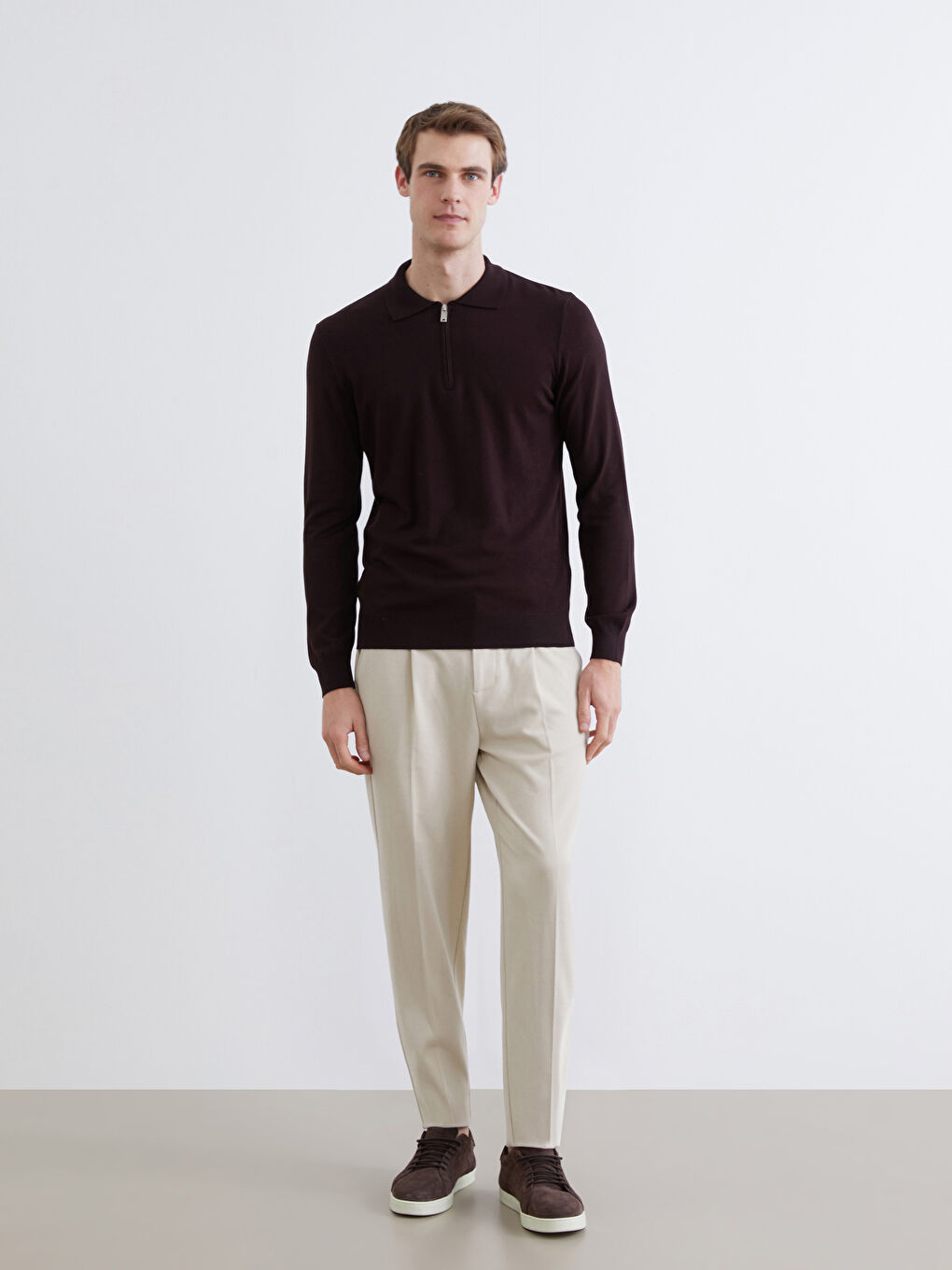 Polo Neck Men's Knitwear Sweater-1