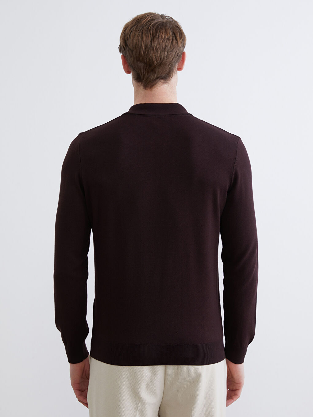 Polo Neck Men's Knitwear Sweater-3