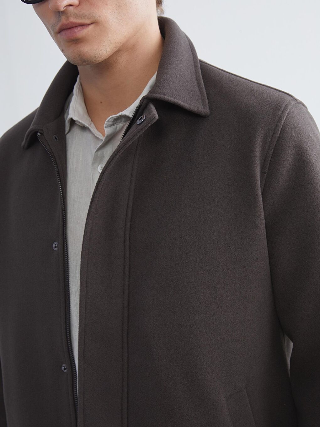 Standard Fit Collared Neck Men's Cachet Coat-3