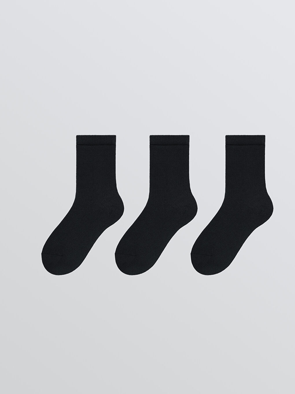 Siyah Erkek Çocuk Soket Çorap 3'lü