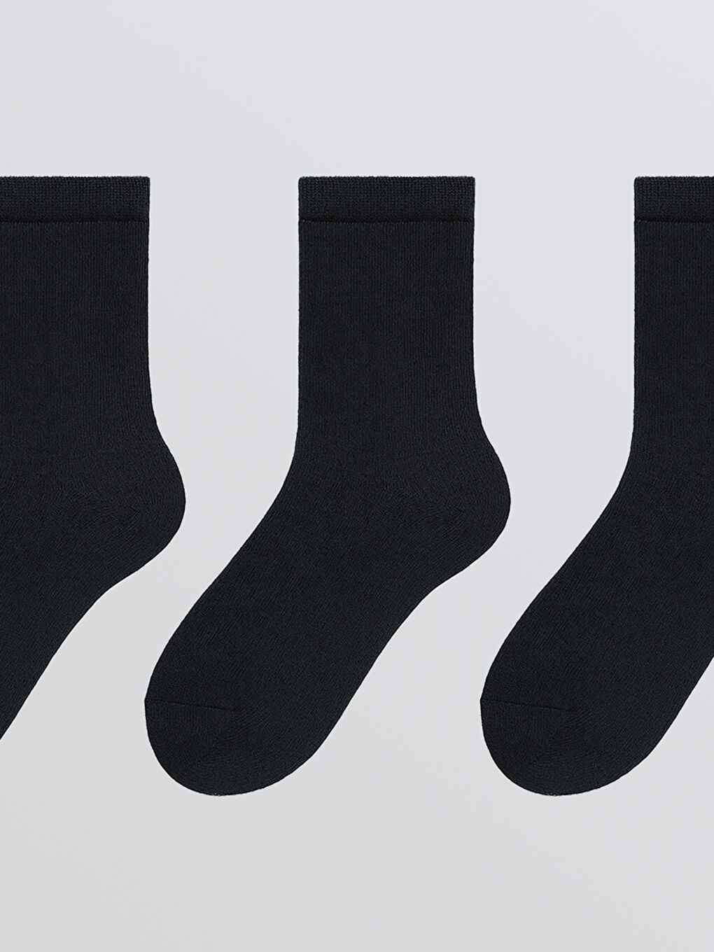 Siyah Erkek Çocuk Soket Çorap 3'lü-1