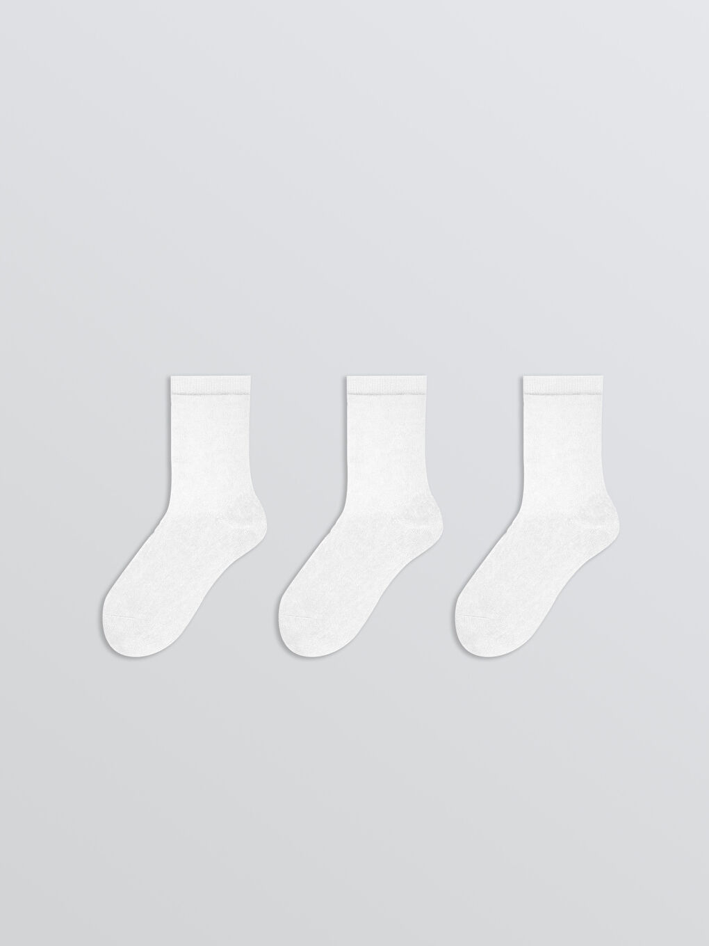 Beyaz Erkek Çocuk Soket Çorap 3'lü
