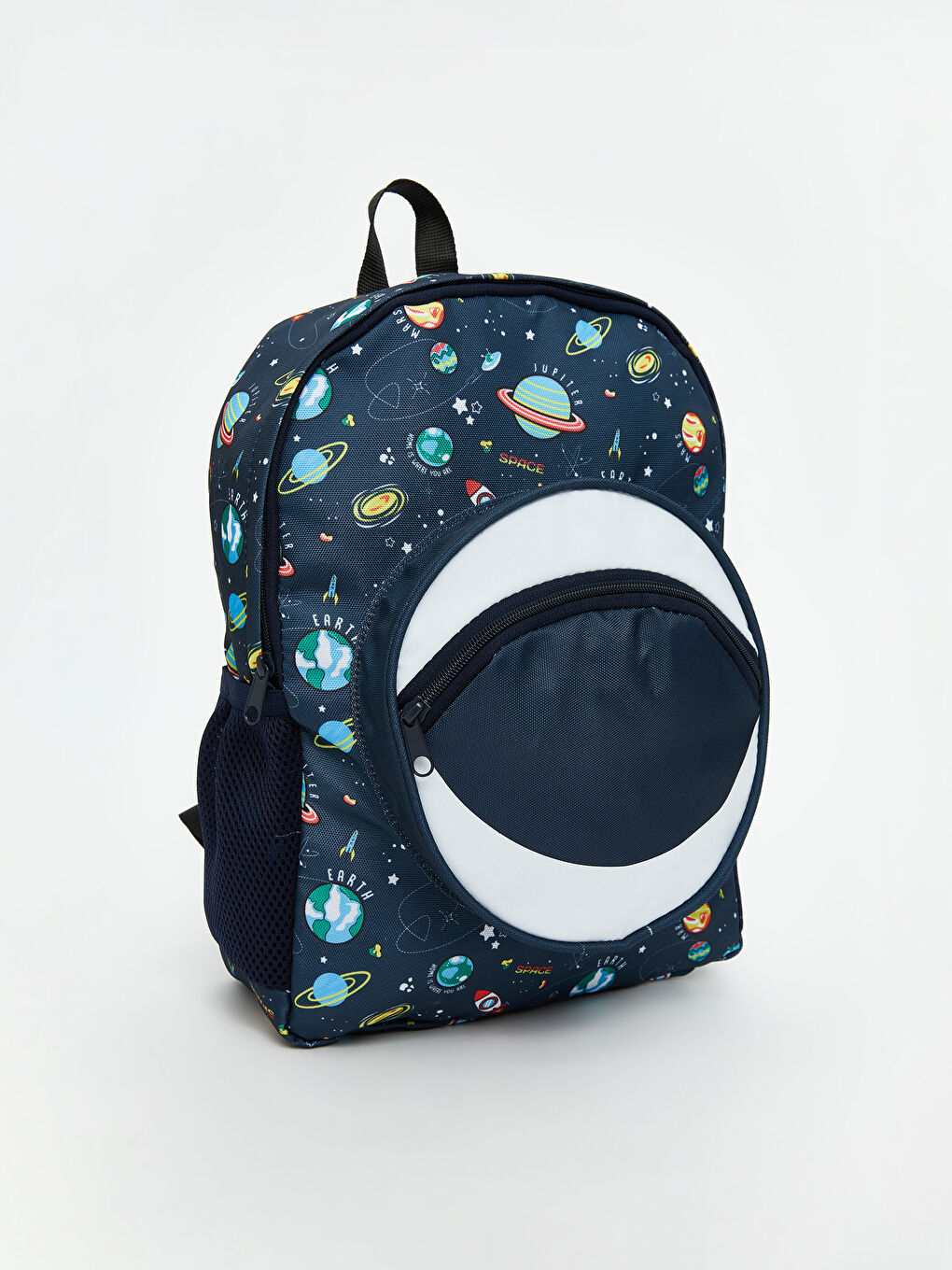 Lacivert Uzay Baskılı Erkek Çocuk Okul Çantası