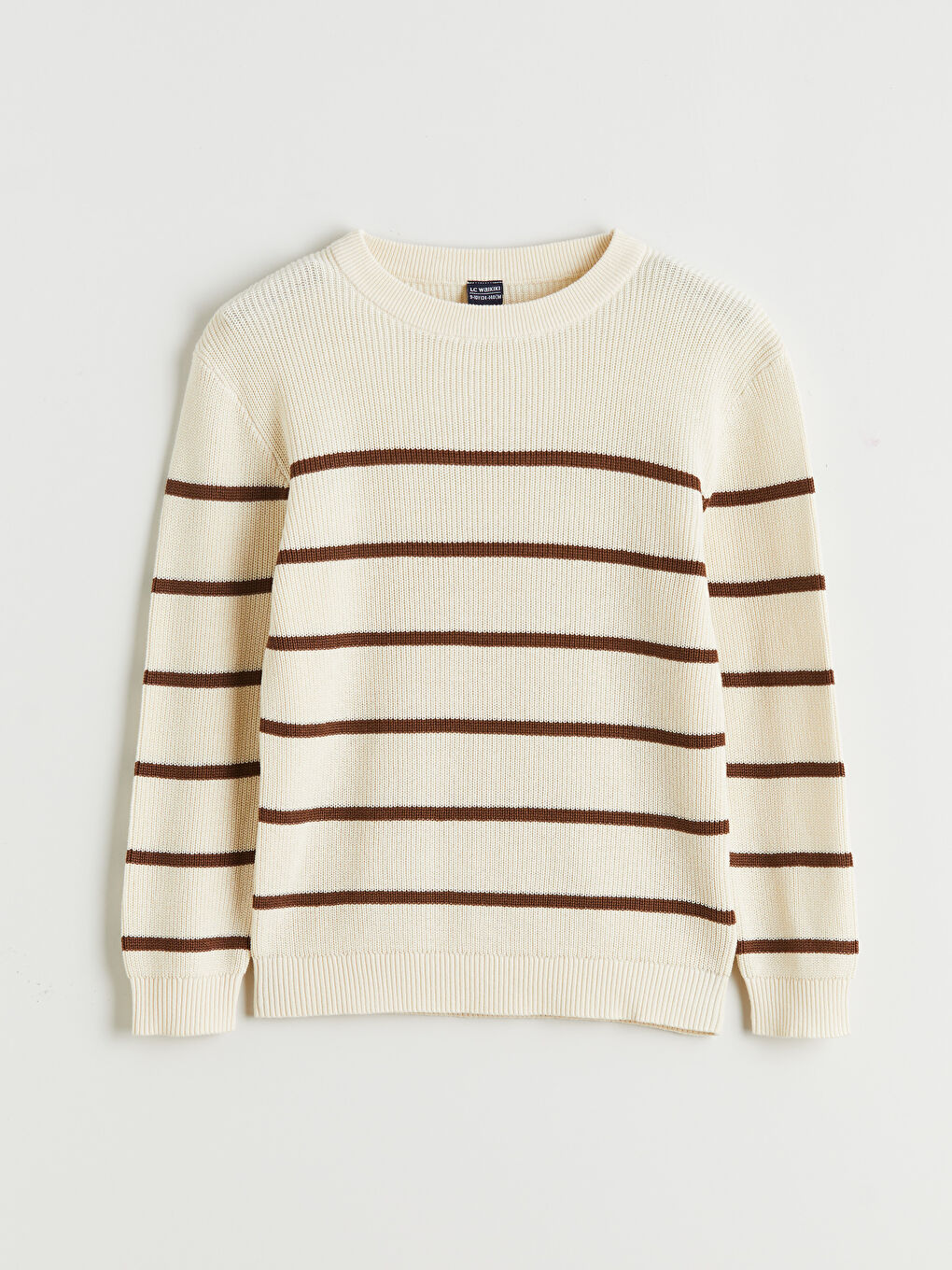 Crew Neck Striped Boys Knitwear Sweater