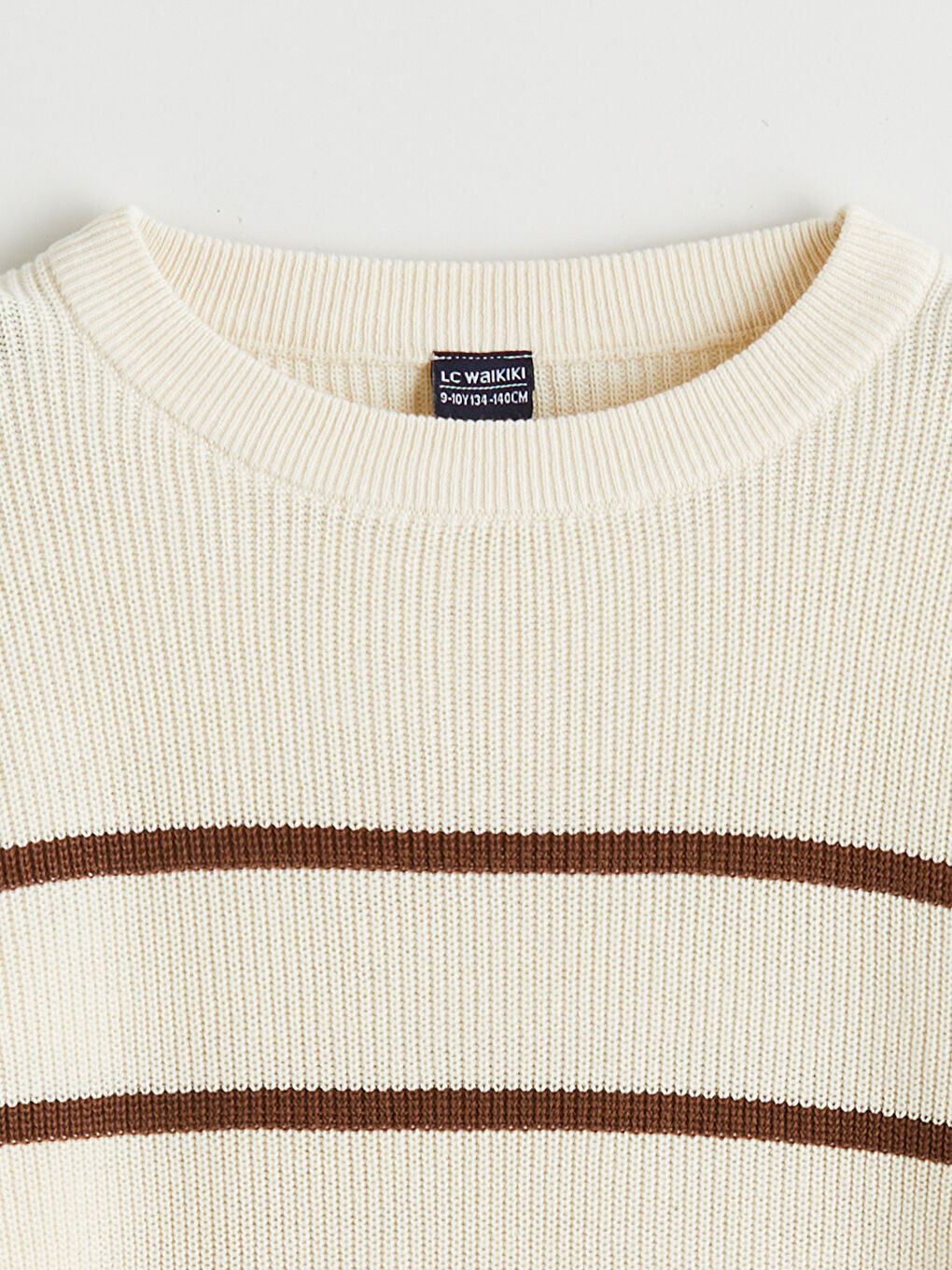 Crew Neck Striped Boys Knitwear Sweater-2