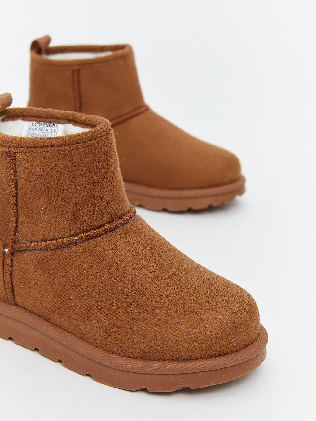 Bej Süet Görünümlü Kız Bebek Bot-2