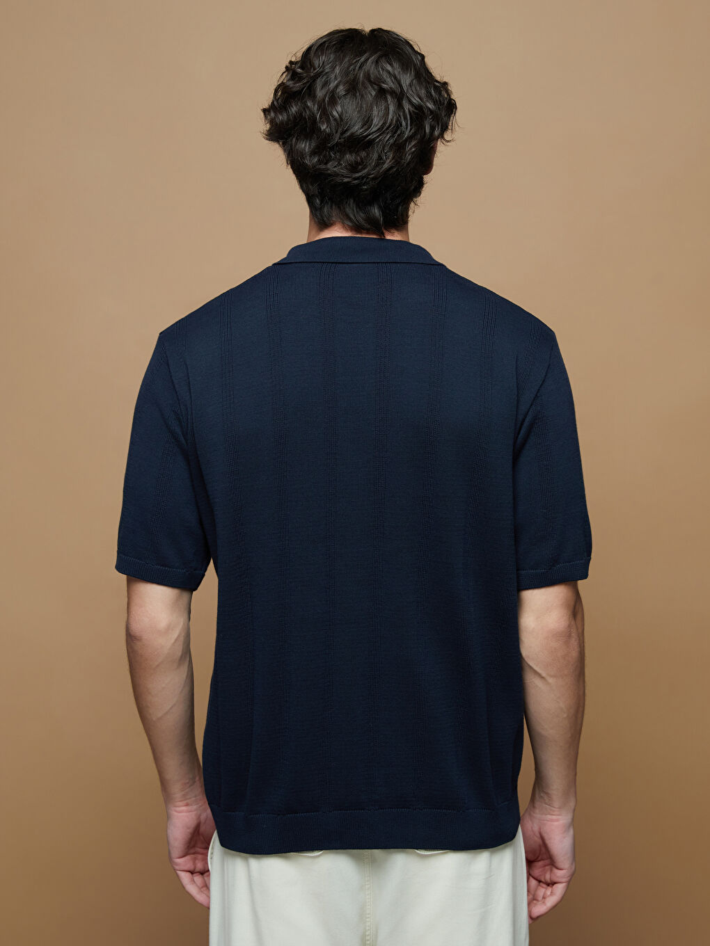 Polo Neck Men's Knitwear Sweater-4