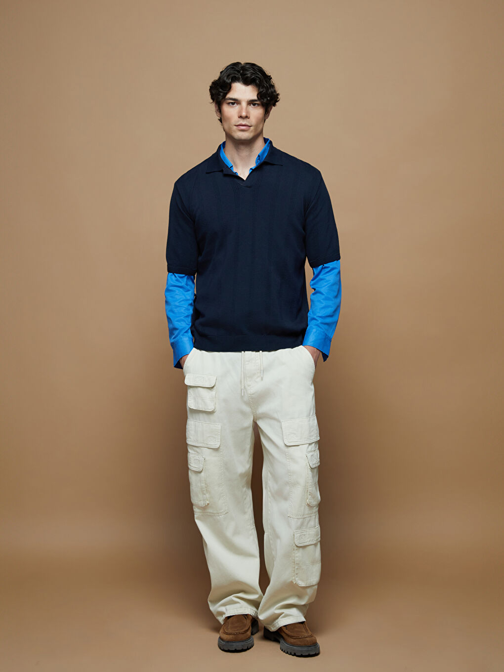 Polo Neck Men's Knitwear Sweater-1