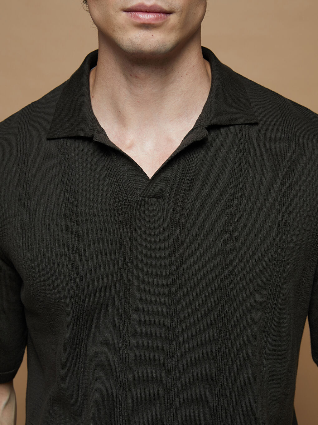Polo Neck Men's Knitwear Sweater-2