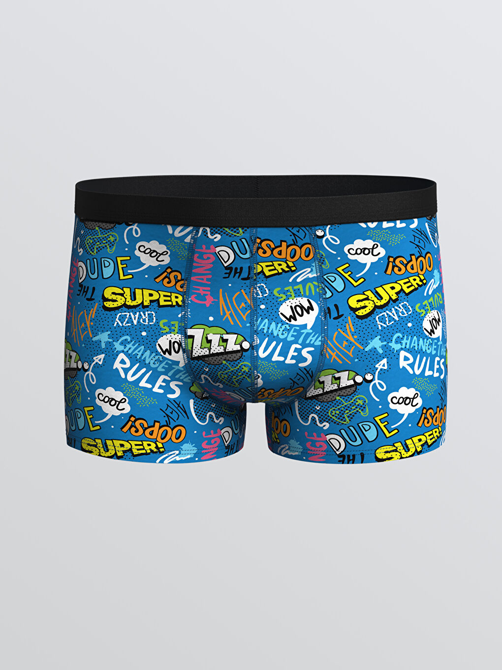 Siyah Standart Kalıp Pamuklu Esnek Erkek Boxer 3'lü-3