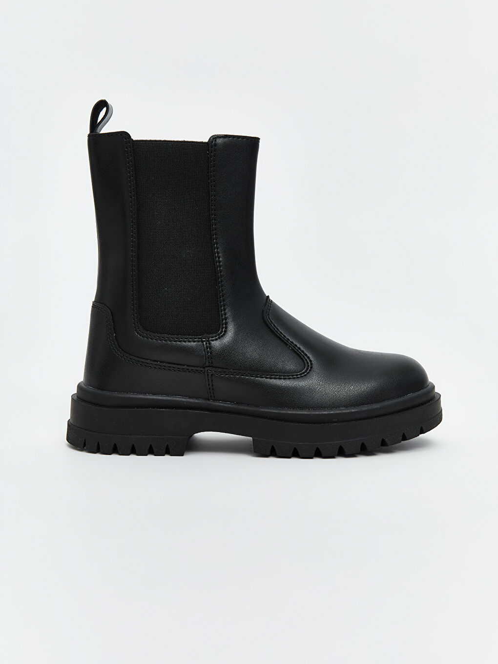 Siyah Deri Görünümlü Kız Çocuk Bot-1