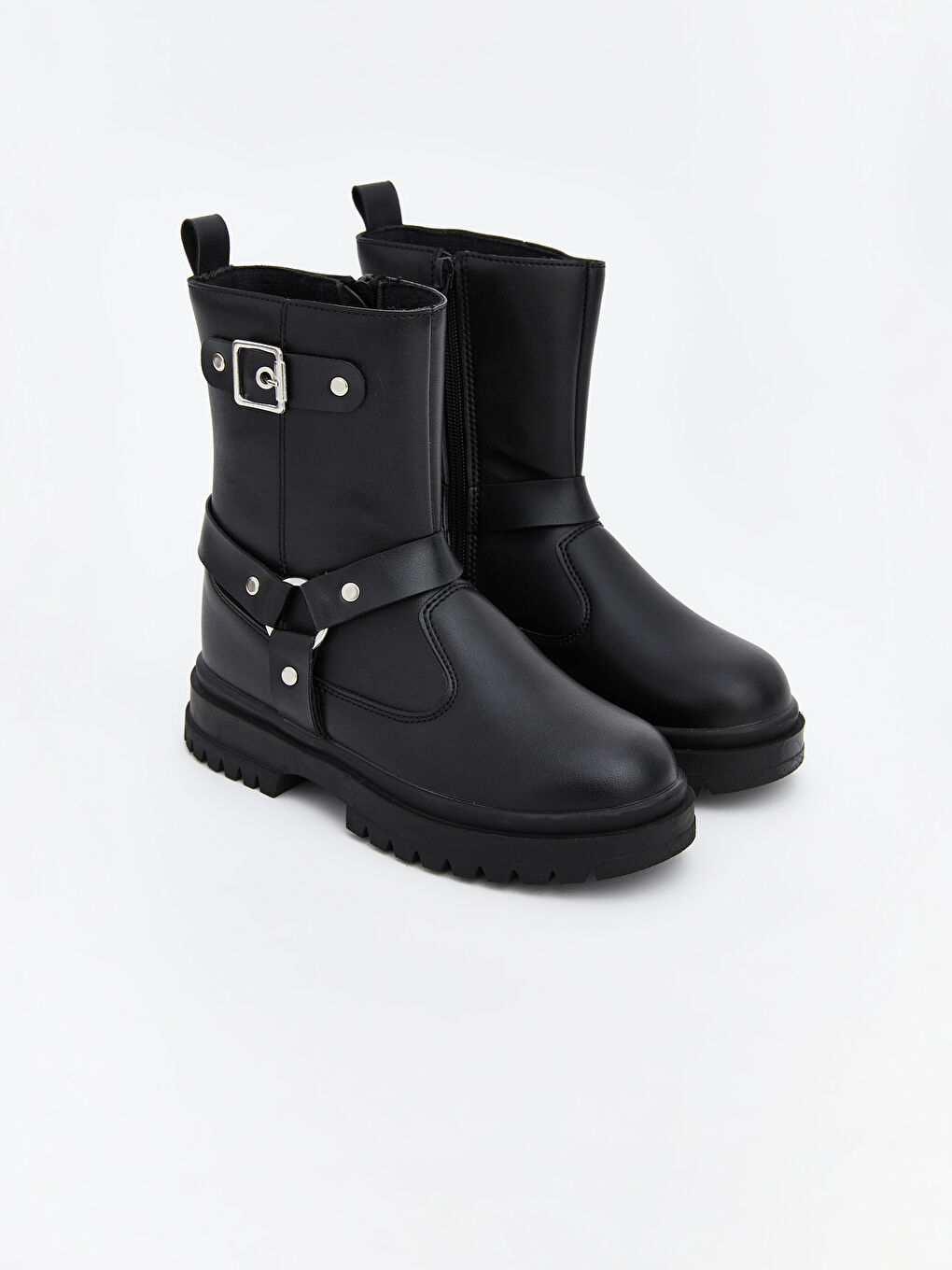 Siyah Deri Görünümlü Kız Çocuk Bot