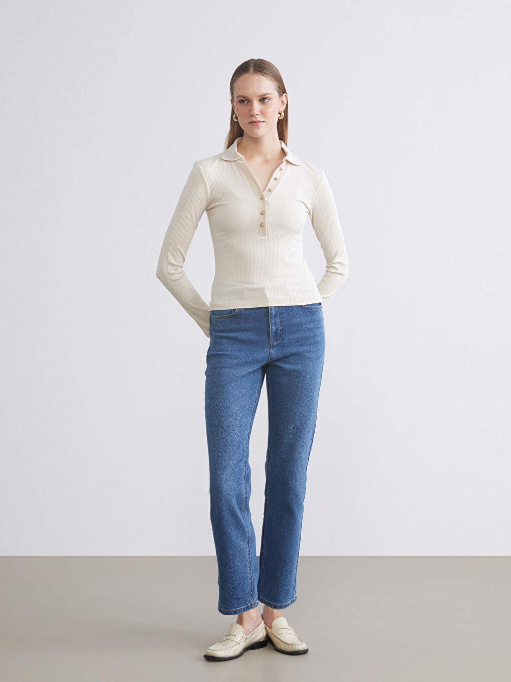 İndigo Slim Fit Kadın Jean Pantolon