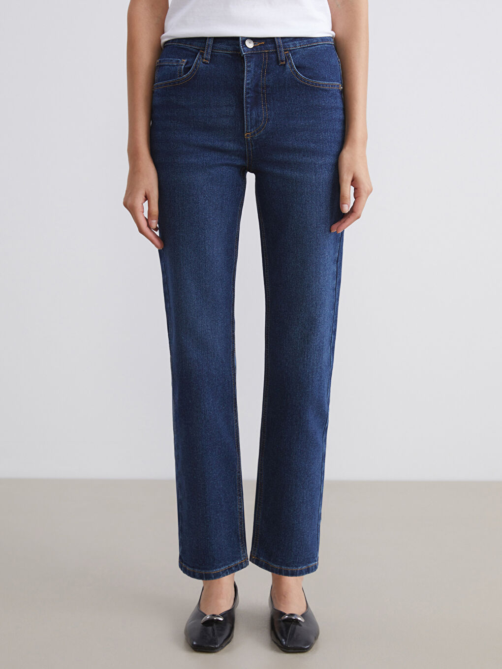 İndigo Slim Fit Kadın Jean Pantolon-1