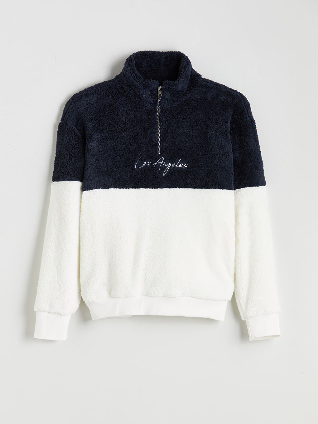 LCW ECO Funnel Neck Long Sleeve Plush Men's Sweatshirt -W5HY40Z8-V9J
