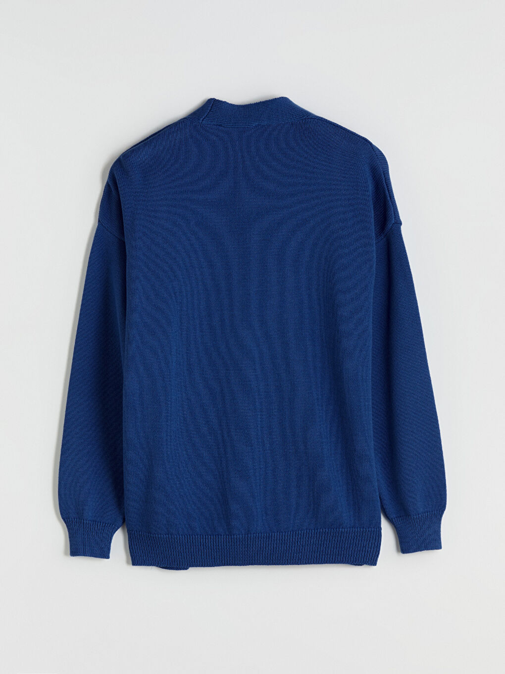 Mavi Rahat Kalıp V Yaka Erkek Triko Hırka-5