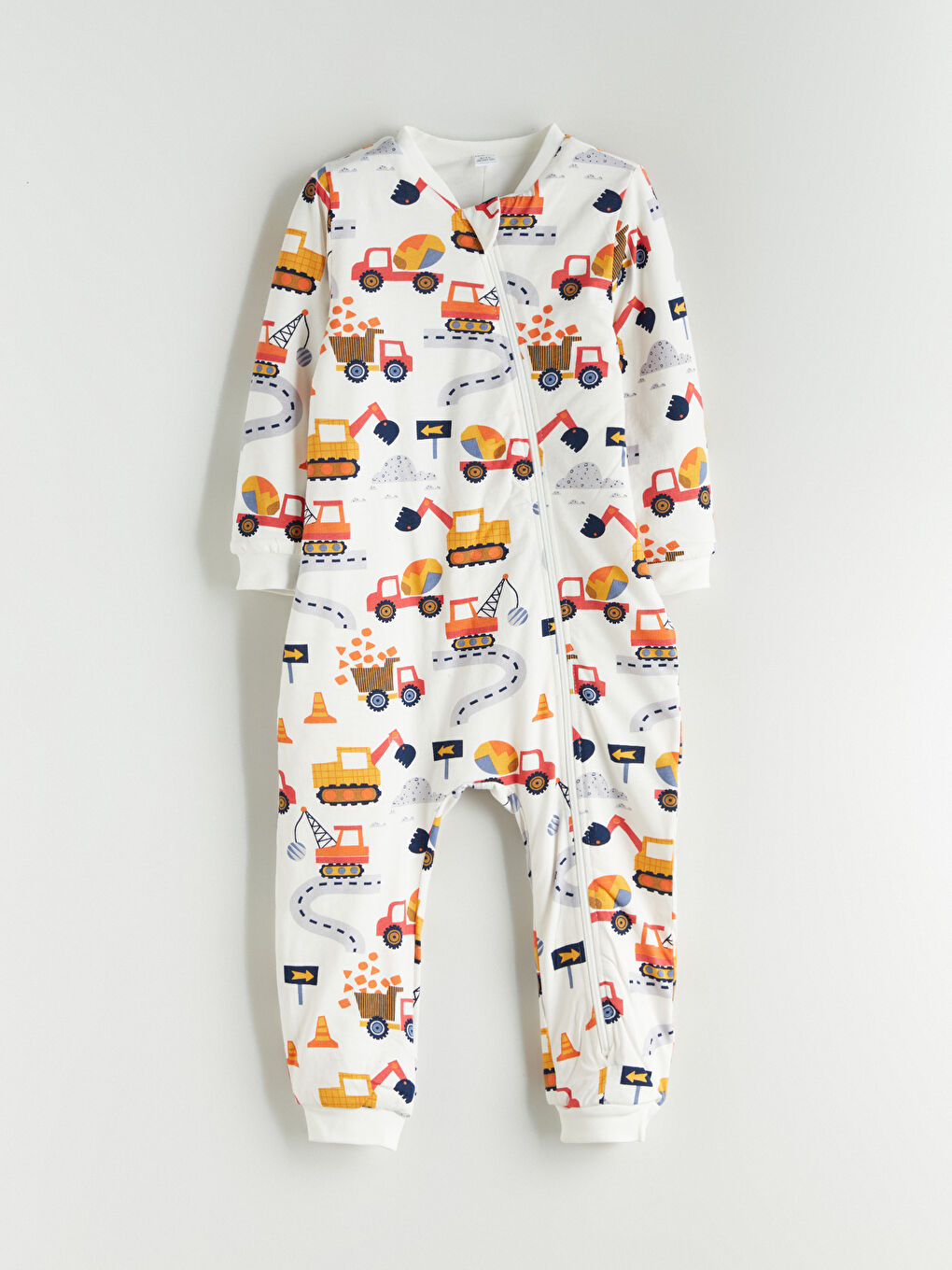 Ekru 1.6 Tog Baskılı Erkek Bebek Uyku Tulumu