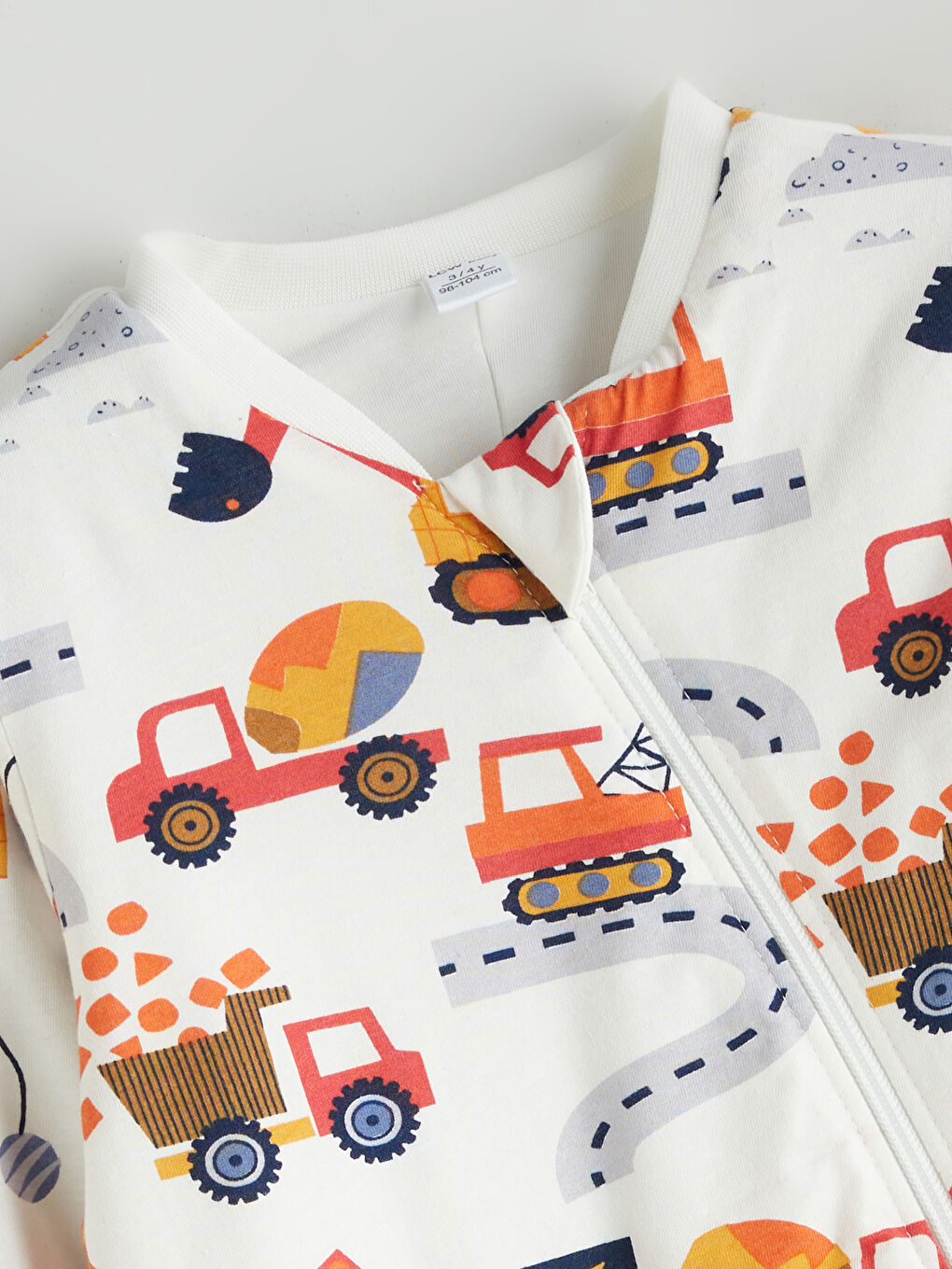 Ekru 1.6 Tog Baskılı Erkek Bebek Uyku Tulumu-1