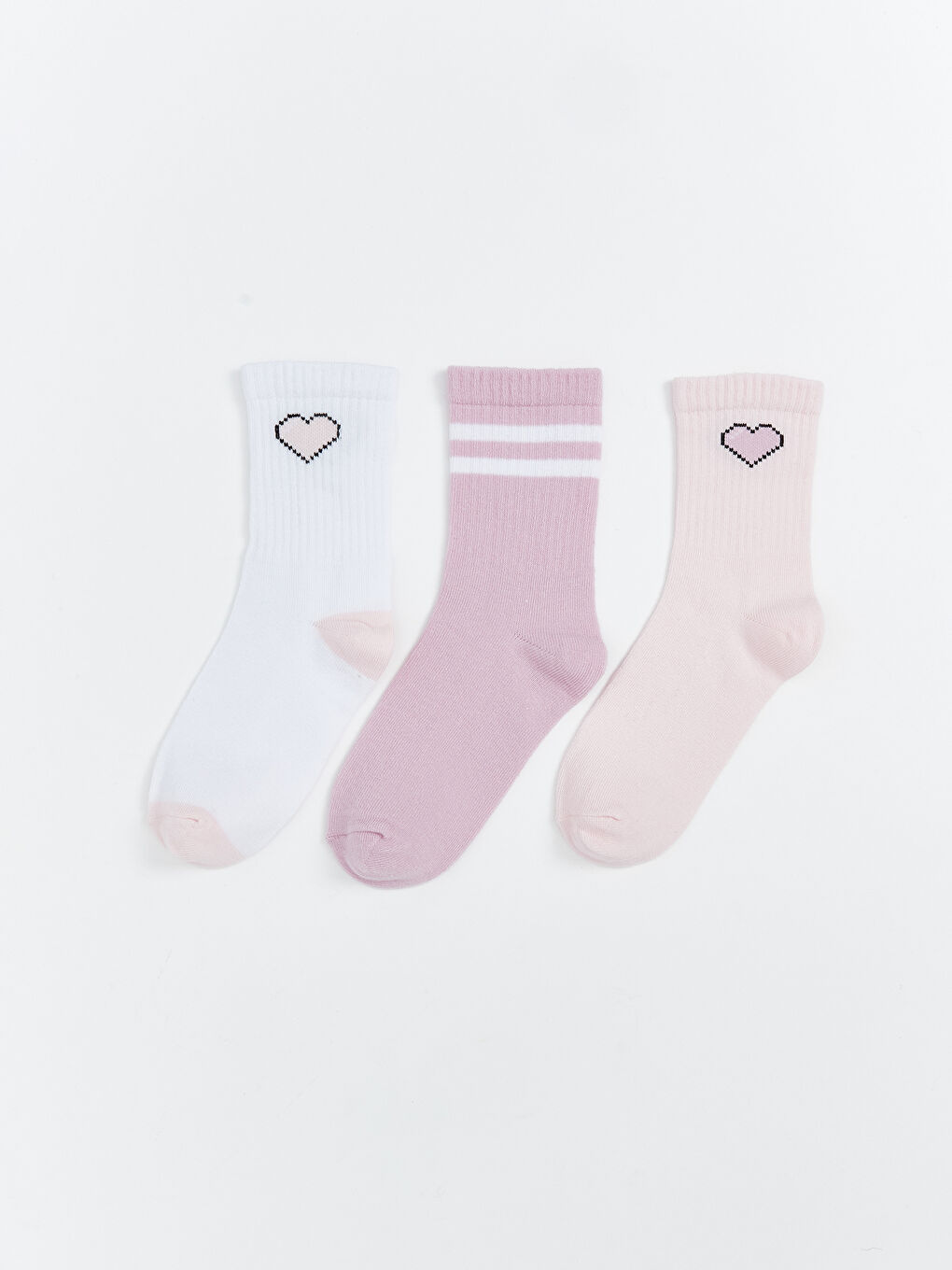 Узорчатые носки до щиколотки для девочек, комплект из 3-х штук