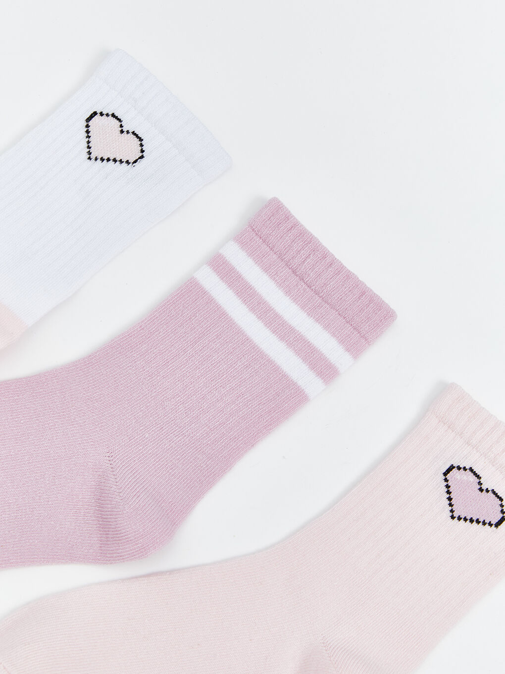 Узорчатые носки до щиколотки для девочек, комплект из 3-х штук-1