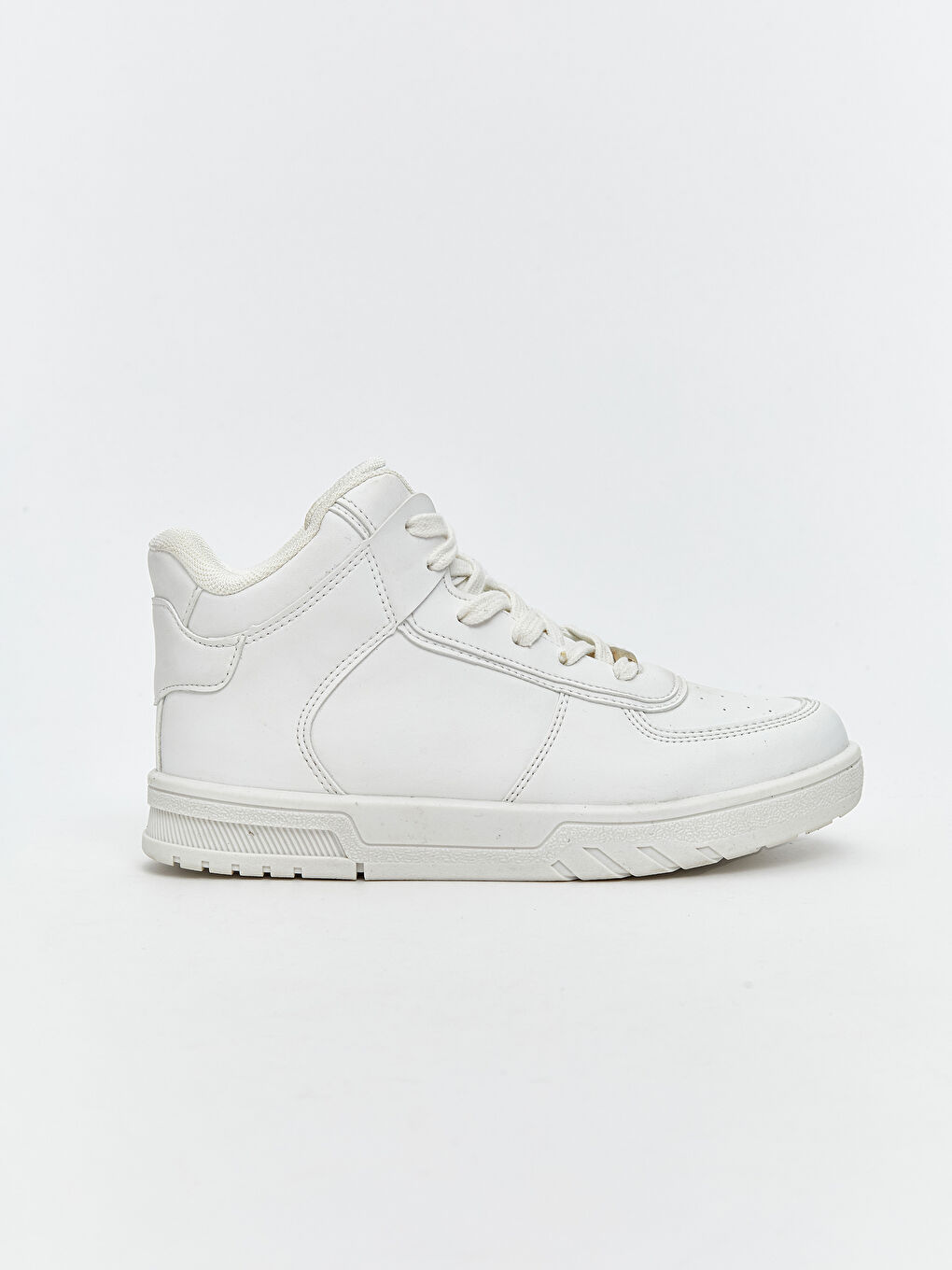 Beyaz Bilek Boy Bağcıklı Kız Çocuk Spor Ayakkabı-1