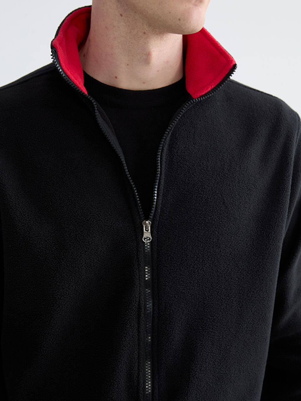 Man BLACK Zip-Up Sweatshirt-2