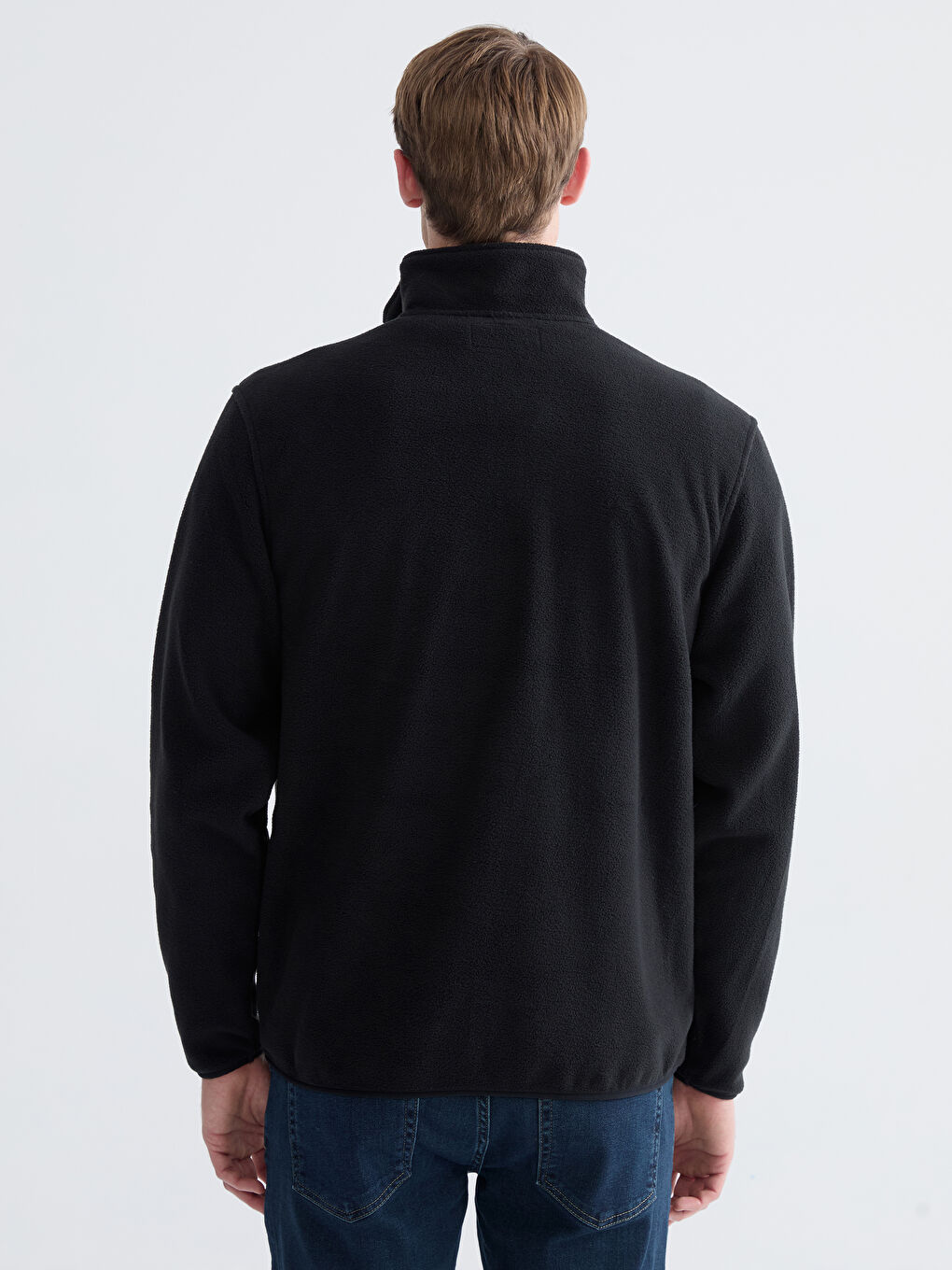 Man BLACK Zip-Up Sweatshirt-3
