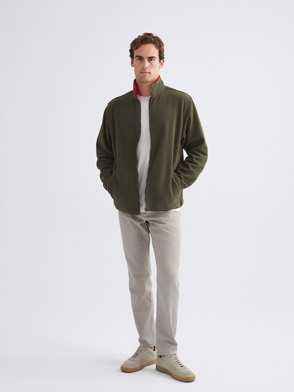 Man GREEN Zip-Up Sweatshirt-1