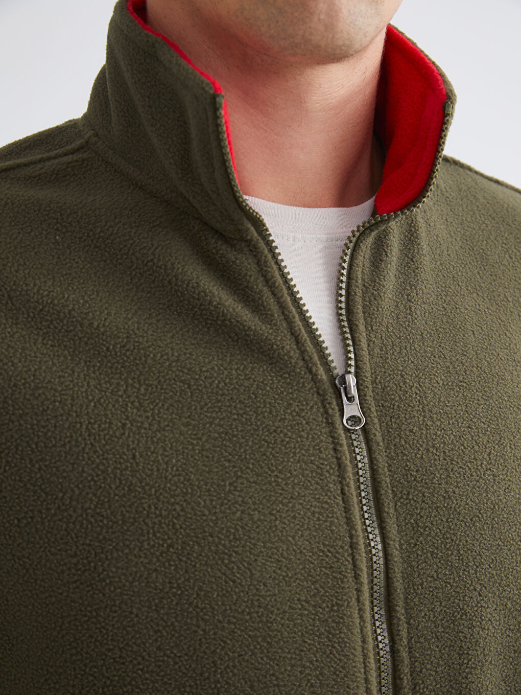 Man GREEN Zip-Up Sweatshirt-2
