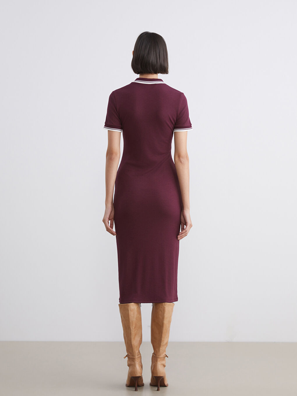 Polo Neck Midi Dress-3