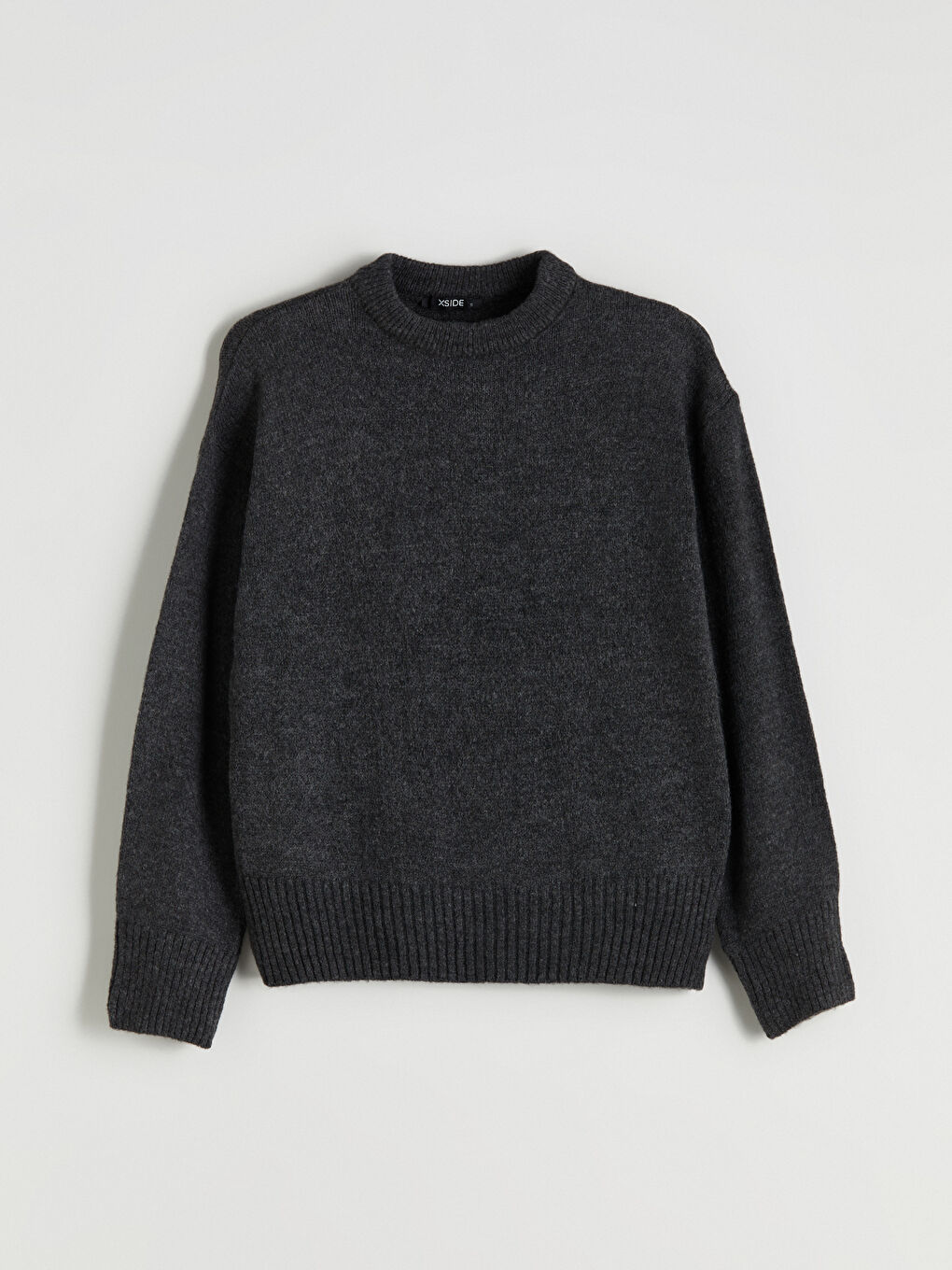 Antrasit Bisiklet Yaka Kadın Triko Kazak-4