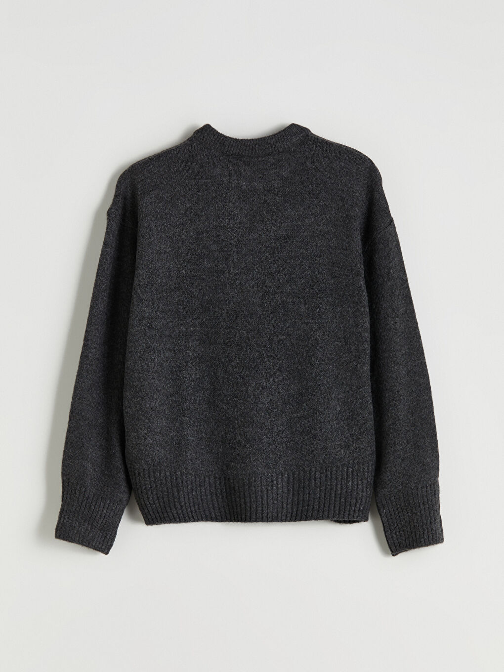 Antrasit Bisiklet Yaka Kadın Triko Kazak-5