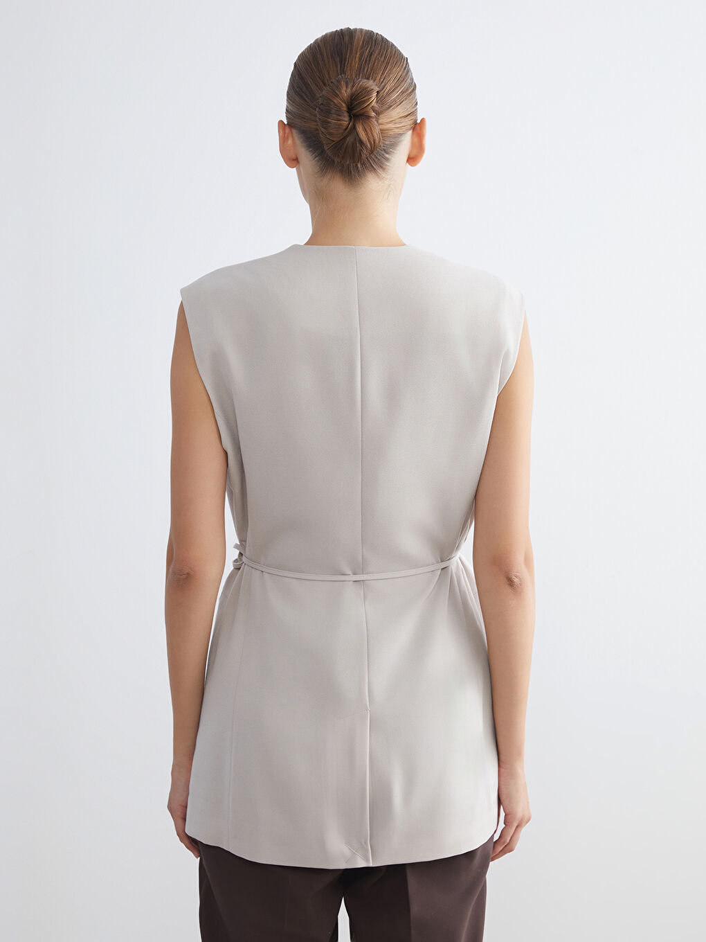 V Neck Women's Classic Waistcoat-3