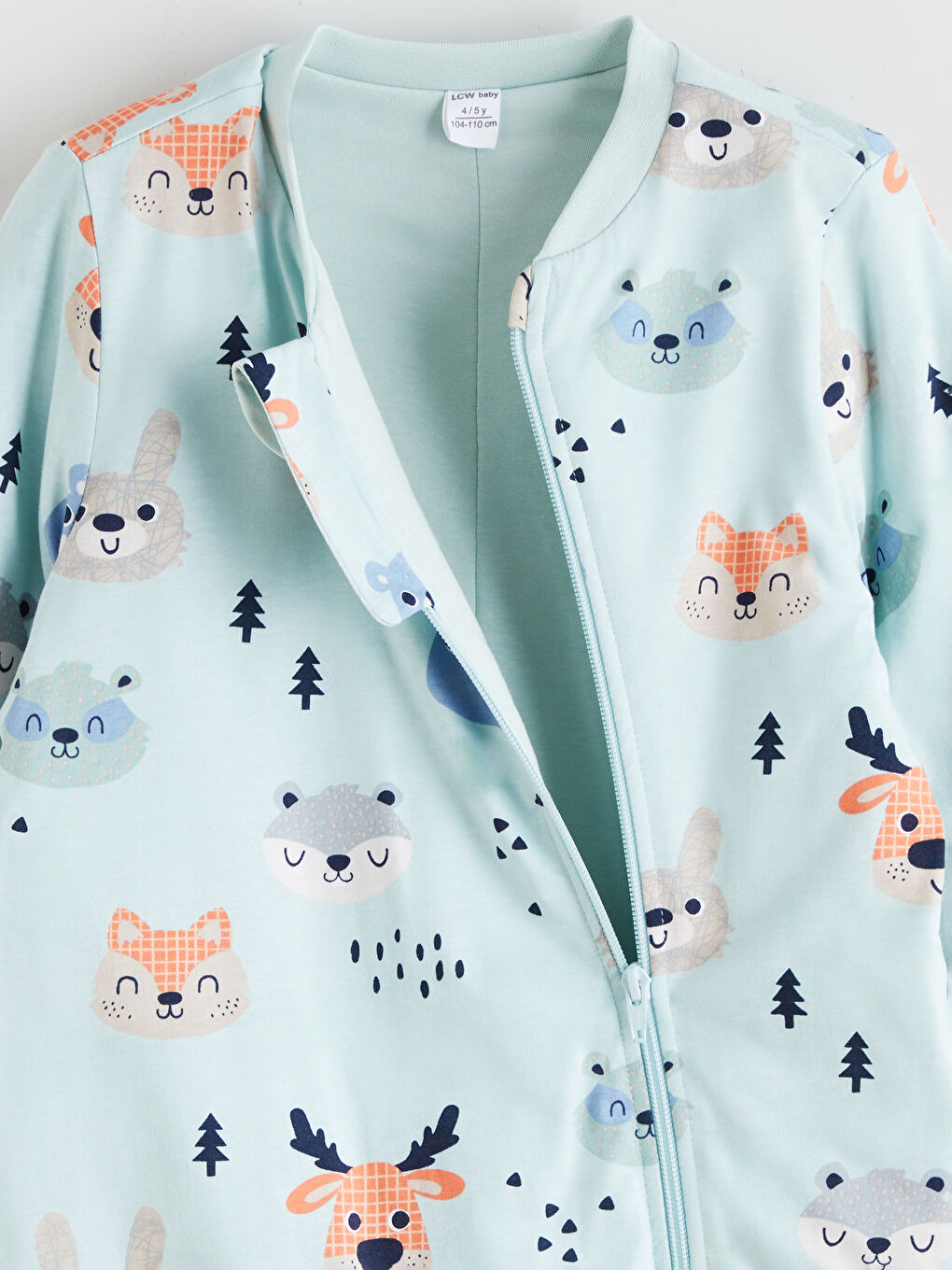 Turkuaz Baskılı Erkek Bebek Uyku Tulumu-2