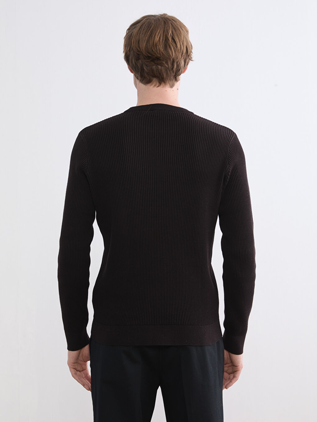 Мужчины Коричневый Свитер-3